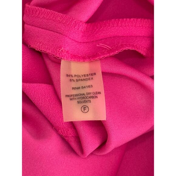 Tommy Hilfiger Pink White w/ Gold Short Sleeve Sheath To Knee Dress Size 10 - Picture 9 of 10